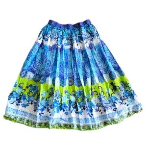 Blair Paisely Floral Peasant Boho Elastic Waist Size Medium